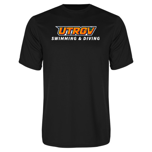  Black Performance Tee - Swimming and Diving