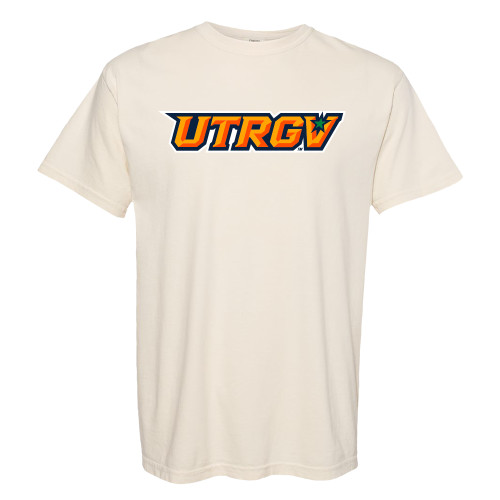  Comfort Colors Ivory T Shirt - UTRGV Primary Logo