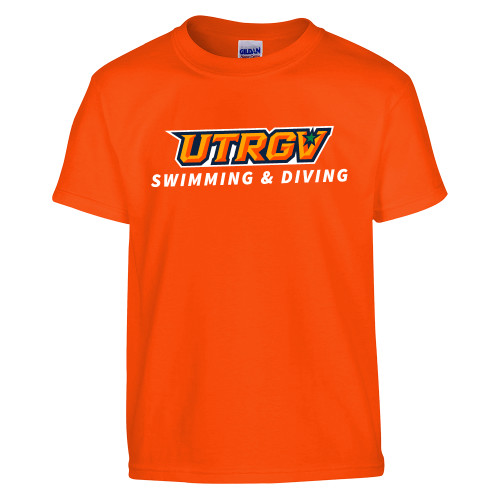  Youth Orange T Shirt - Swimming and Diving