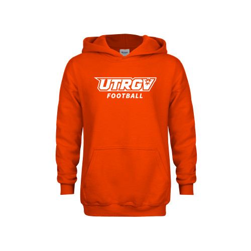  Youth Orange Fleece Hoodie - Football