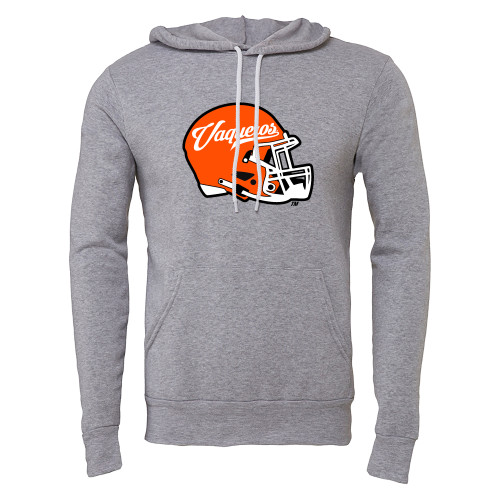  Bella + Canvas Heather Grey Fleece Hood - UTRGV Football Helmet Vaqueros