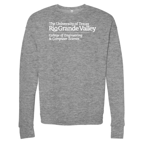  Bella + Canvas Heather Grey Fleece Crew - UTRGV - College of Engineering and Computer Science