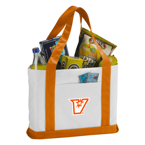 UTRGV Contender White/Orange Canvas Tote