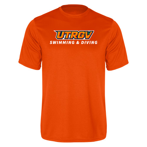  Orange Performance Tee - Swimming and Diving