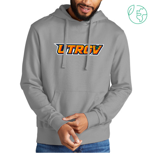  Allmade Light Grey Organic French Terry Pullover Hoodie - UTRGV Primary Logo