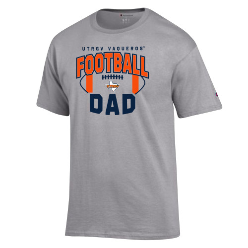  Champion Oxford Grey T Shirt - UTRGV Football - Dad