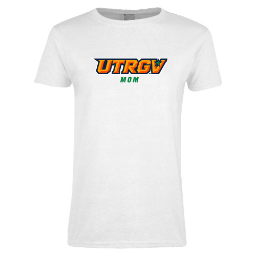  Womens White Short Sleeve Tee - Mom