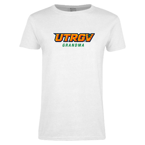  Womens White Short Sleeve Tee - Grandma