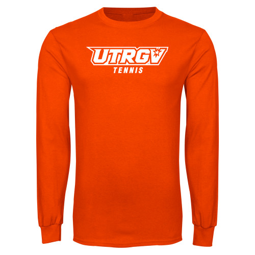  Orange Long Sleeve T-Shirt - Tennis