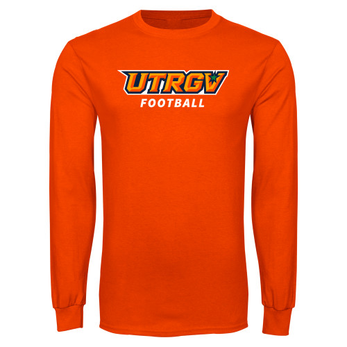  Orange Long Sleeve T Shirt - Football