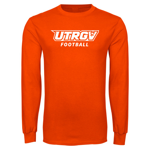 Orange Long Sleeve T Shirt - Football