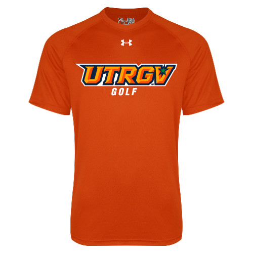  Under Armour Orange Tech Tee - Golf
