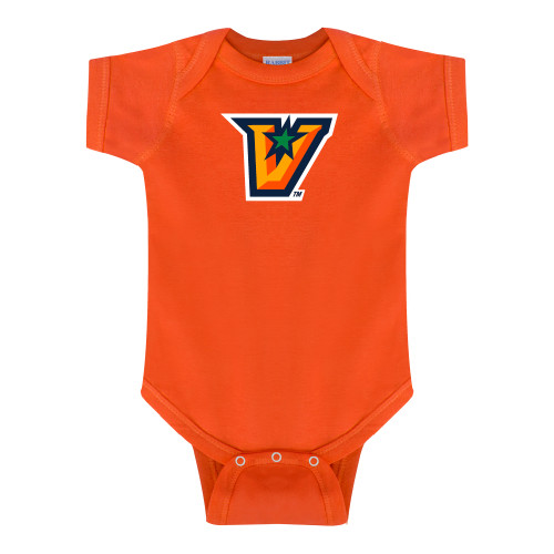  Orange Infant Onesie - V Secondary Logo