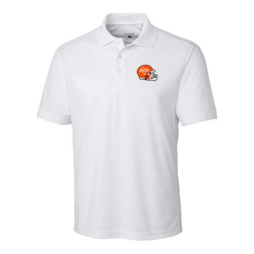  C&B White Clique Ice Pique Polo - UTRGV Football Helmet Texas Icon