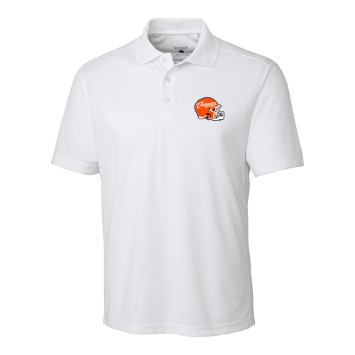  C&B White Clique Ice Pique Polo - UTRGV Football Helmet Vaqueros