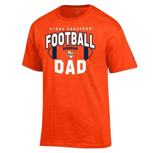  Champion Orange T Shirt - UTRGV Football - Dad
