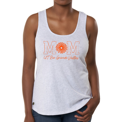  Fall Rush Ladies Ash Grey Tank - Mom Flower O UT Rio Grande Valley