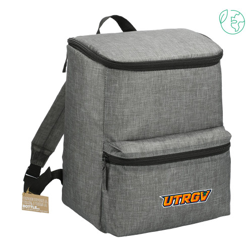  Excursion Charcoal Recycled 20 Can Backpack Cooler - UTRGV Primary Logo