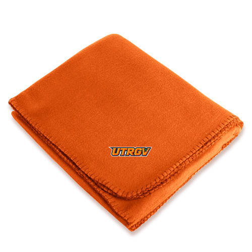  Orange Arctic Fleece Blanket - UTRGV Primary Logo