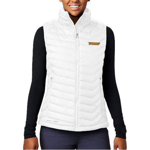  Columbia Womens White Powder Lite Vest - UTRGV Primary Logo