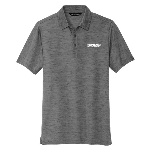  TravisMathew Dark Grey Auckland Slub Polo - UTRGV Primary Logo