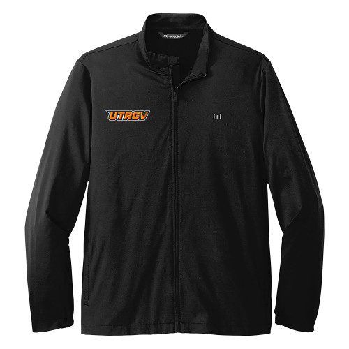  TravisMathew Black Surfside Full Zip Jacket - UTRGV Primary Logo