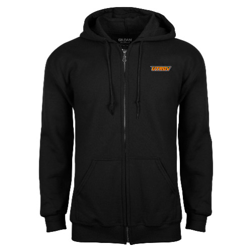  Black Fleece Full Zip Hoodie - UTRGV Primary Logo