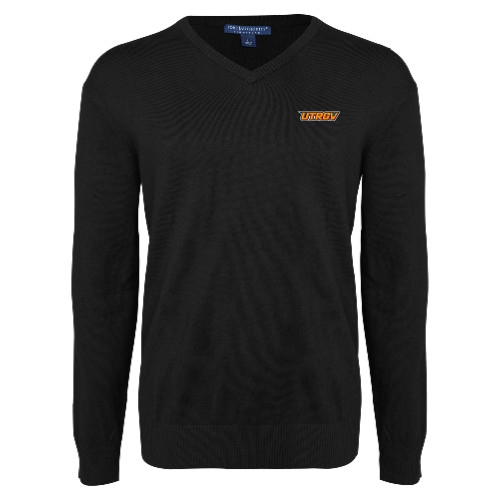  Black VNeck Sweater - UTRGV Primary Logo