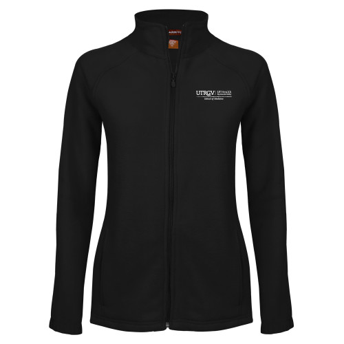  Womens Black Fleece Full Zip Jacket - UTRGV - School of Medicine