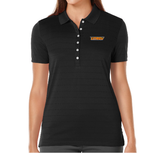  Callaway Womens Black Opti Vent Polo - UTRGV Primary Logo