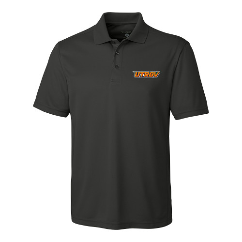  C&B Dark Grey Clique Ice Pique Polo - UTRGV Primary Logo