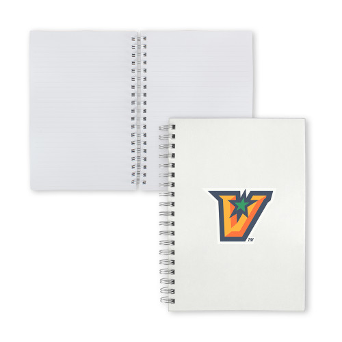  Clear 7 x 10 Spiral Journal Notebook - V Secondary Logo