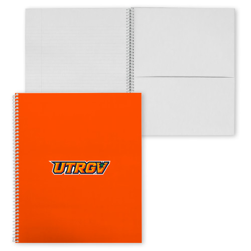 College Spiral Notebook w/Clear Coil - UTRGV Primary Logo