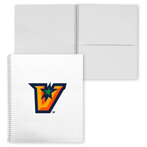  College Spiral Notebook w/Clear Coil - V Secondary Logo