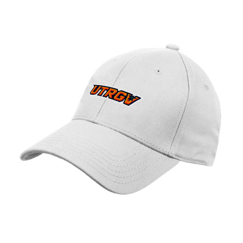 UTRGV White Structured Adjustable Pro Style Hat