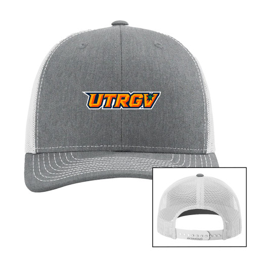  Richardson Heather Grey/Light Grey Trucker Hat - UTRGV Primary Logo