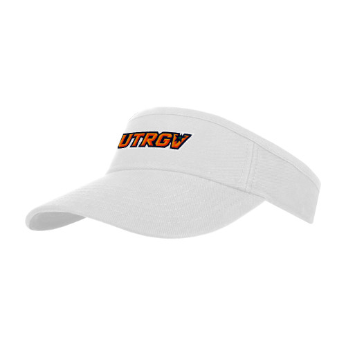  White Visor - UTRGV Primary Logo