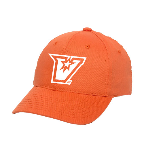  Orange Structured Adjustable Pro Style Hat - V Secondary Logo
