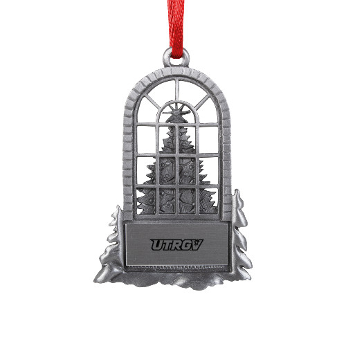  Pewter Tree in Window Ornament - UTRGV Primary Logo Engraved