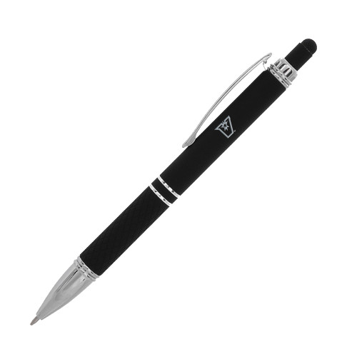  Quilted Black Stylus Pen - V Secondary Logo Engraved