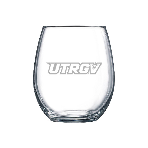  Libbey Stemless Glass 17oz - UTRGV Primary Logo Engraved