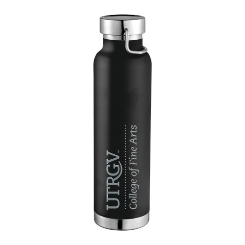  Thor Copper Vacuum Insulated Black Bottle 22oz - UTRGV - College of Fine Arts Engraved