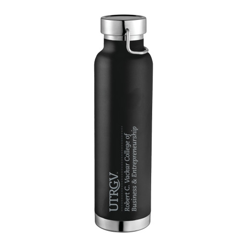  Thor Copper Vacuum Insulated Black Bottle 22oz - UTRGV - Robert C Vackar College of Business and Entrepreneurship Engraved