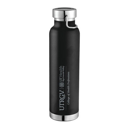  Thor Copper Vacuum Insulated Black Bottle 22oz - UTRGV - College of Health Professions Engraved