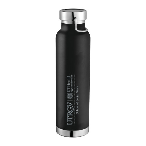  Thor Copper Vacuum Insulated Black Bottle 22oz - UTRGV - School of Social Work Engraved