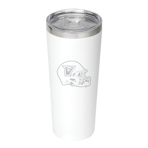  Thor Vacuum Insulated White Tumbler 22oz - UTRGV Football Helmet V Mark Engraved