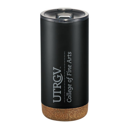  Valhalla Vacuum Insulated Black Tumbler 16oz - UTRGV - College of Fine Arts Engraved