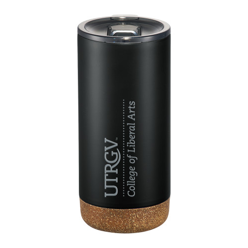  Valhalla Vacuum Insulated Black Tumbler 16oz - UTRGV - College of Liberal Arts Engraved