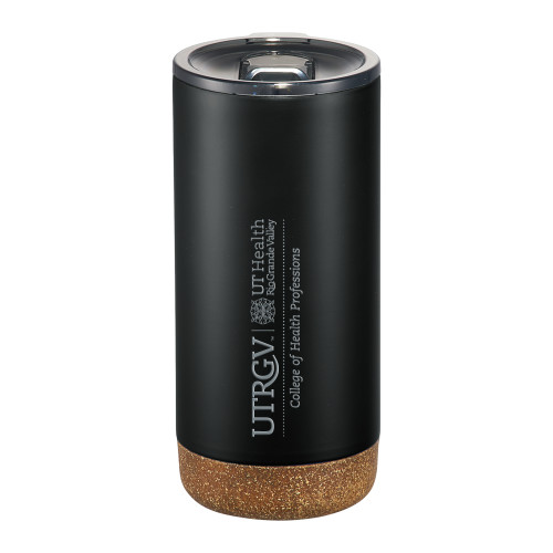  Valhalla Vacuum Insulated Black Tumbler 16oz - UTRGV - College of Health Professions Engraved