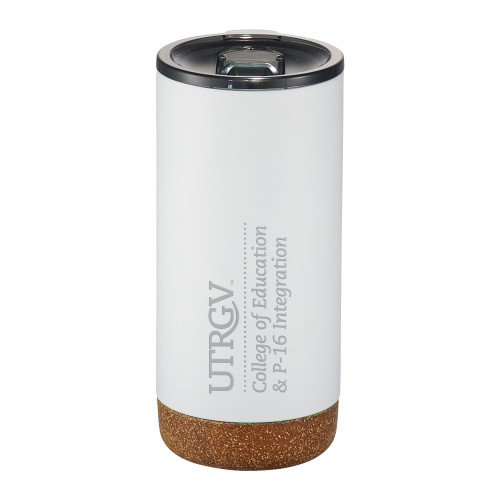  Valhalla Vacuum Insulated White Tumbler 16oz - UTRGV - College of Education and P-16 Integration Engraved